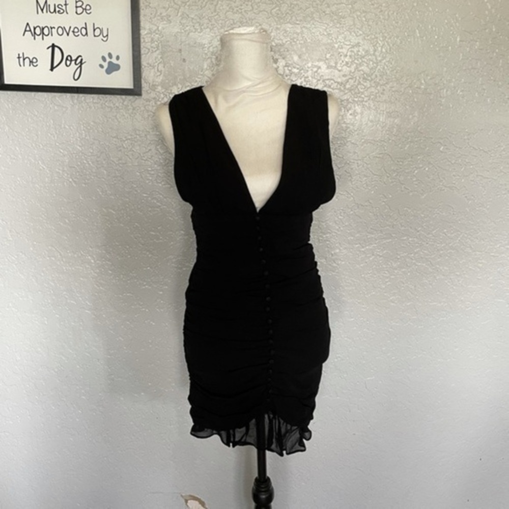 Little black Button down club dress - Picture 2 of 10